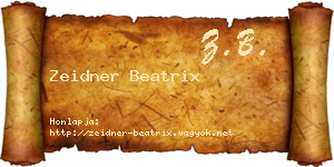 Zeidner Beatrix névjegykártya